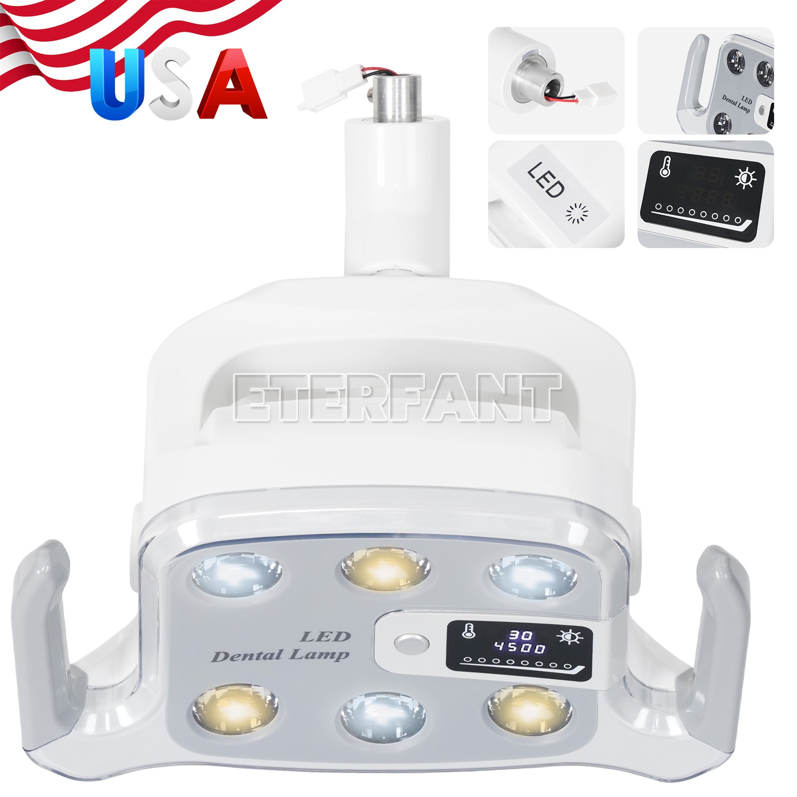 Dentist Operation Light for Dental Unit Chair Oral Lamp 9W 6 LED φ22mm Joint