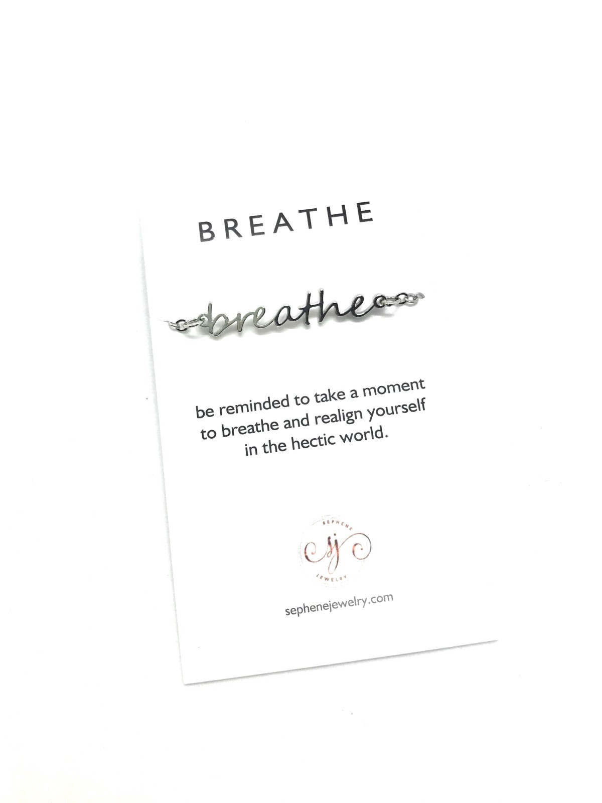 breathe bracelet, reminder bracelet, inspirational bracelet, yoga bracelet