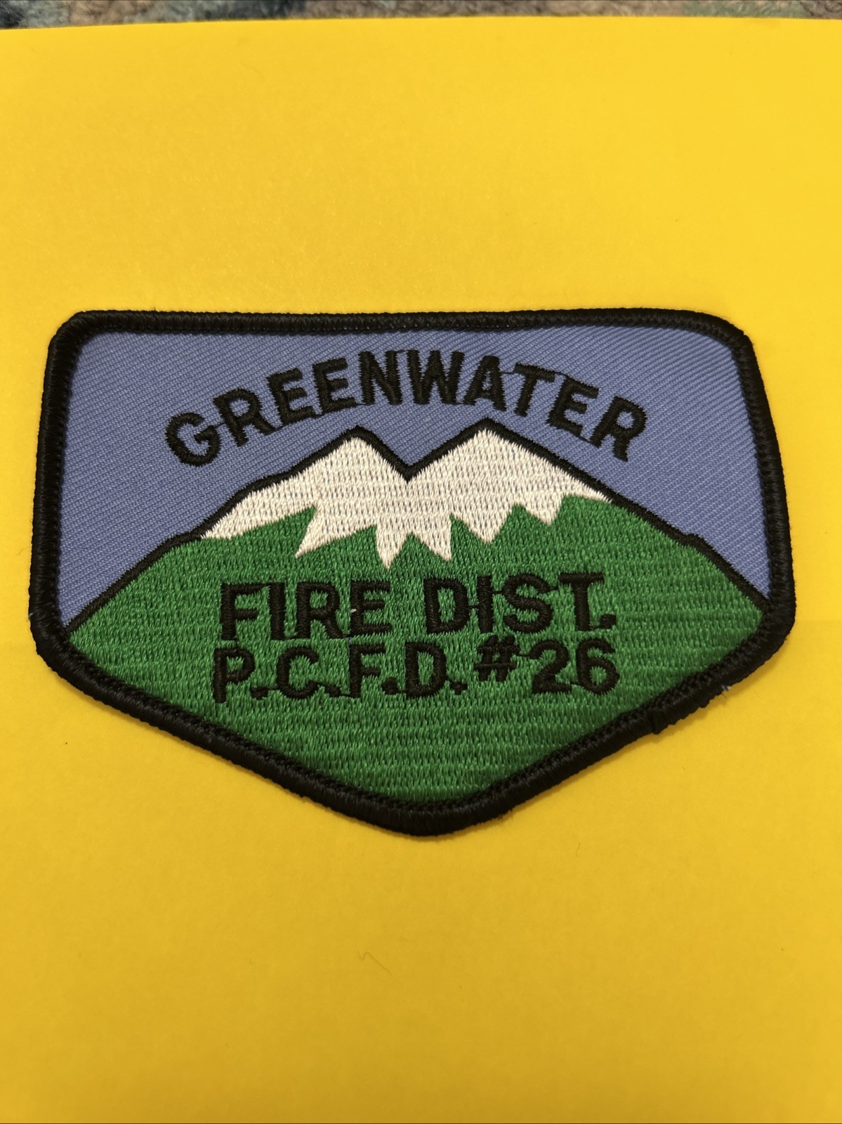 Vintage Fire Station Greenwater PCFD #26 WA Badge Patch Dept Engine Firefighter