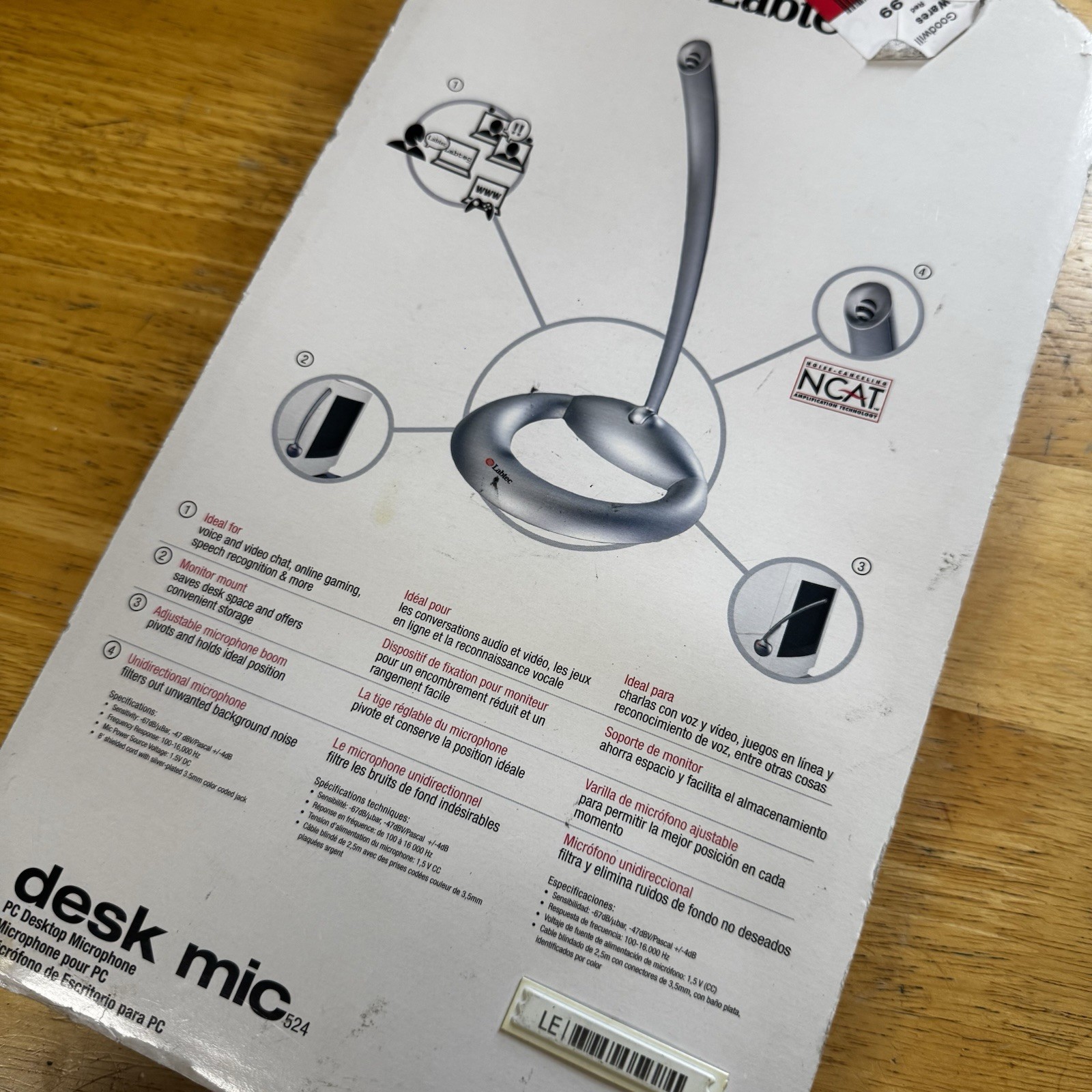 Labtec Desk Mic 524 PC Desktop Microphone