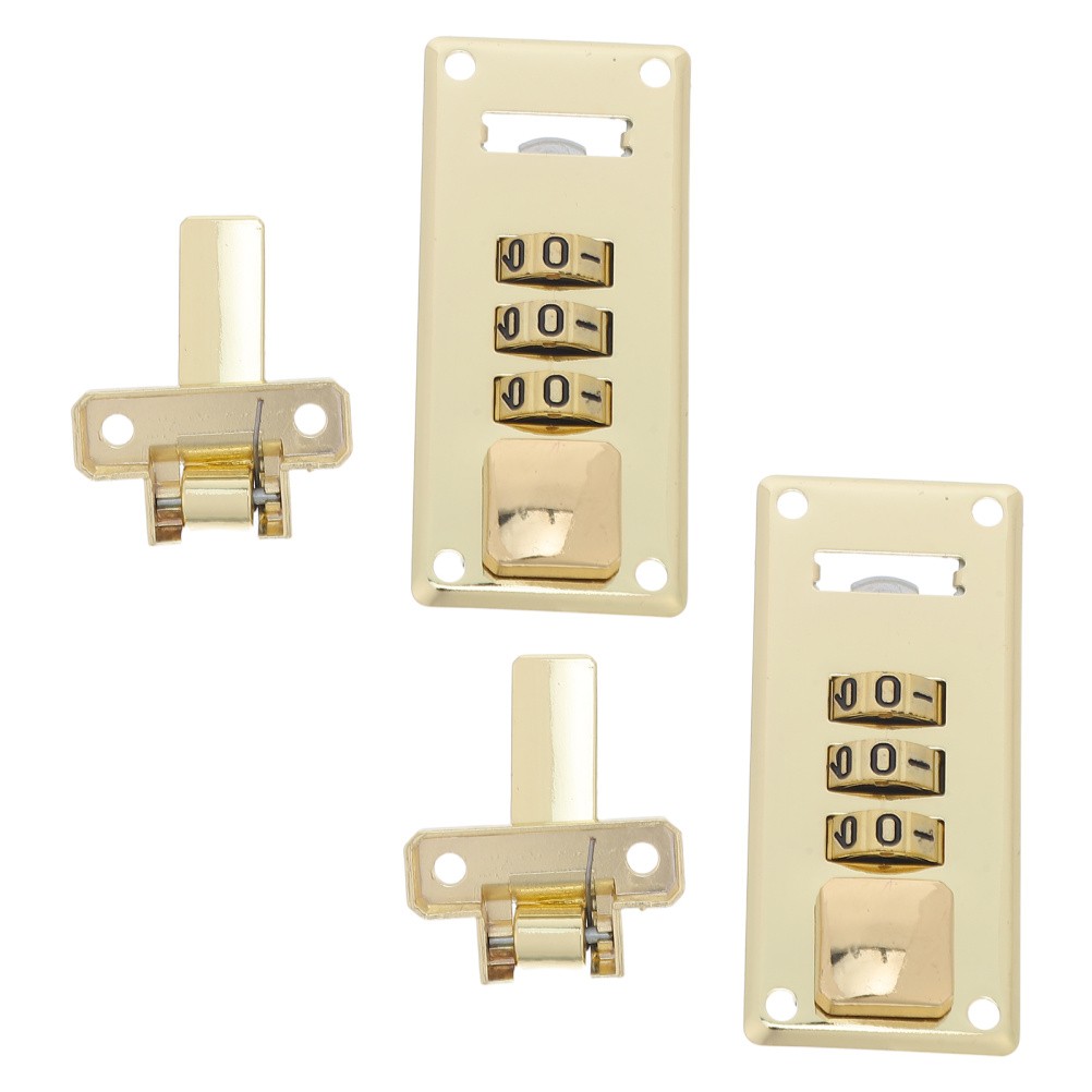 2 Pcs Locking Briefcase Combination Suitcase Locks 3 Digit Password Latch