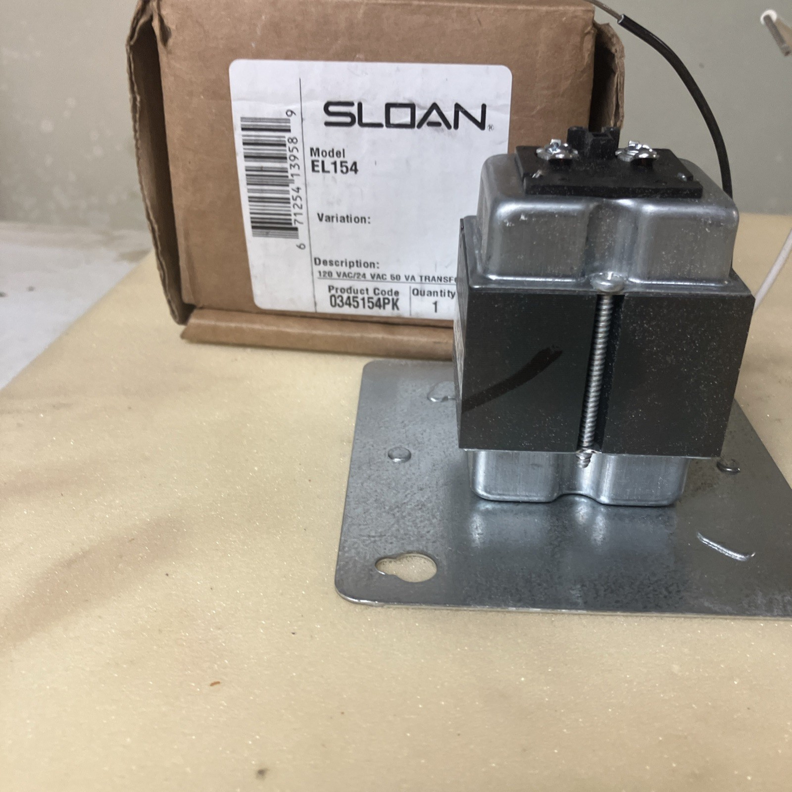 Sloan EL154 Transformer 120VAC/24VAC 50VA