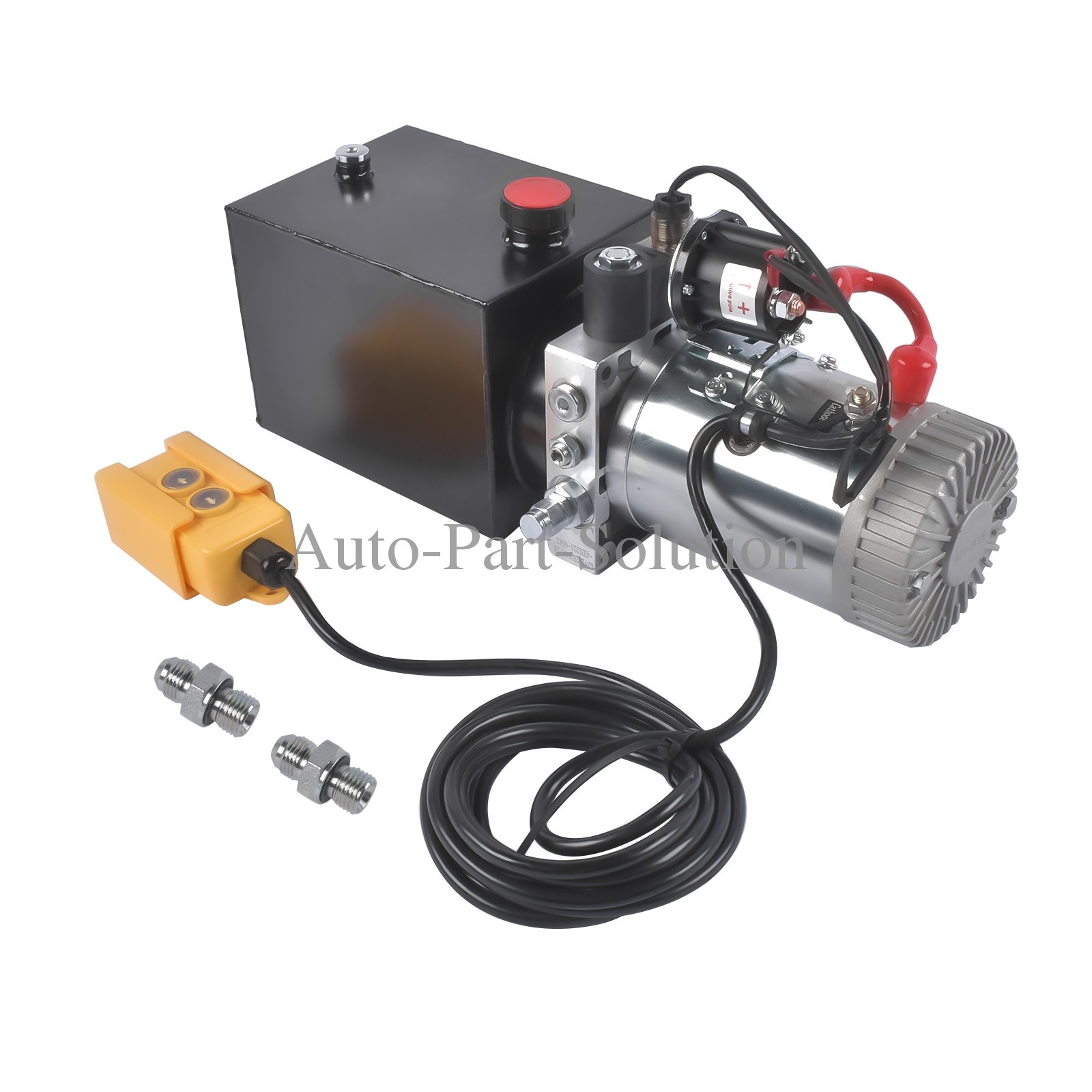 4 Quart Single Acting Hydraulic Pump for Dump Trailers 12 V Quick Lifting