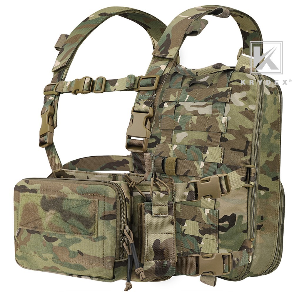 KRYDEX D3CR Chest Rig 5.56 7.62 Rifle Pistol Mag Pouch and D3 Flatpack Backpack