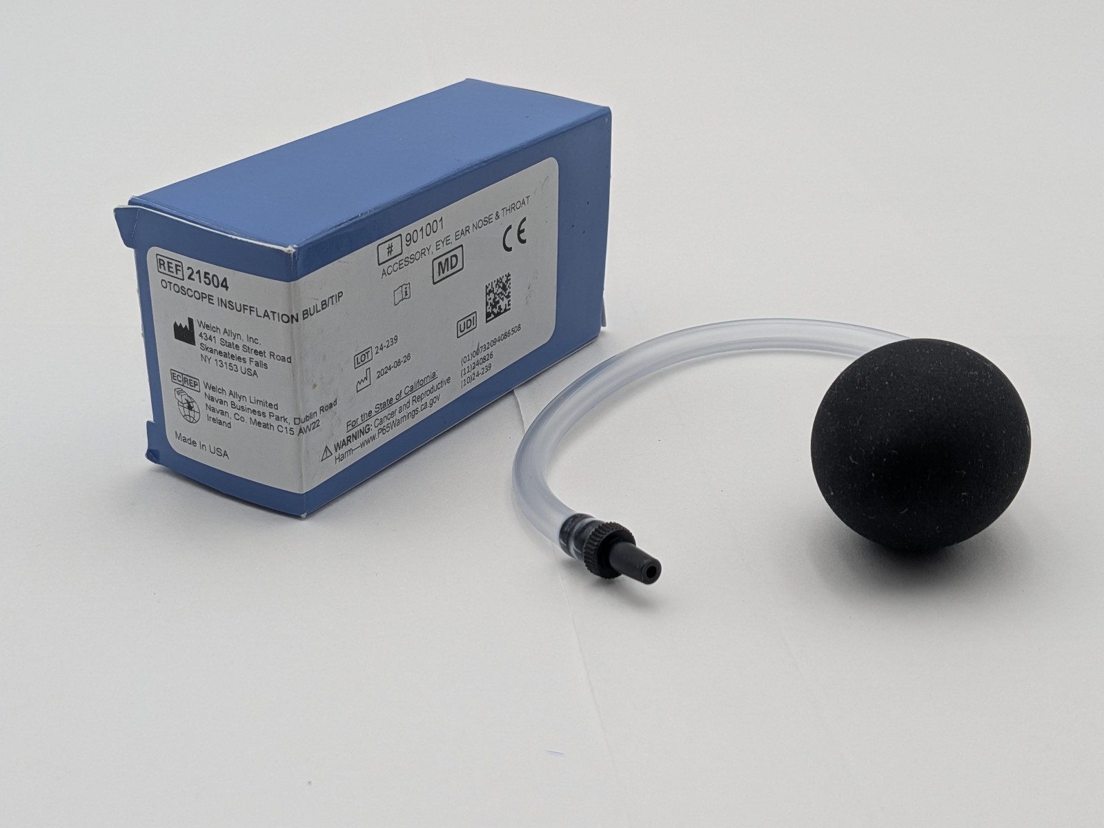 Welch Allyn 21504 Insufflation Bulb and Tip for Otoscope 25020, 238-3, 238-2 NEW