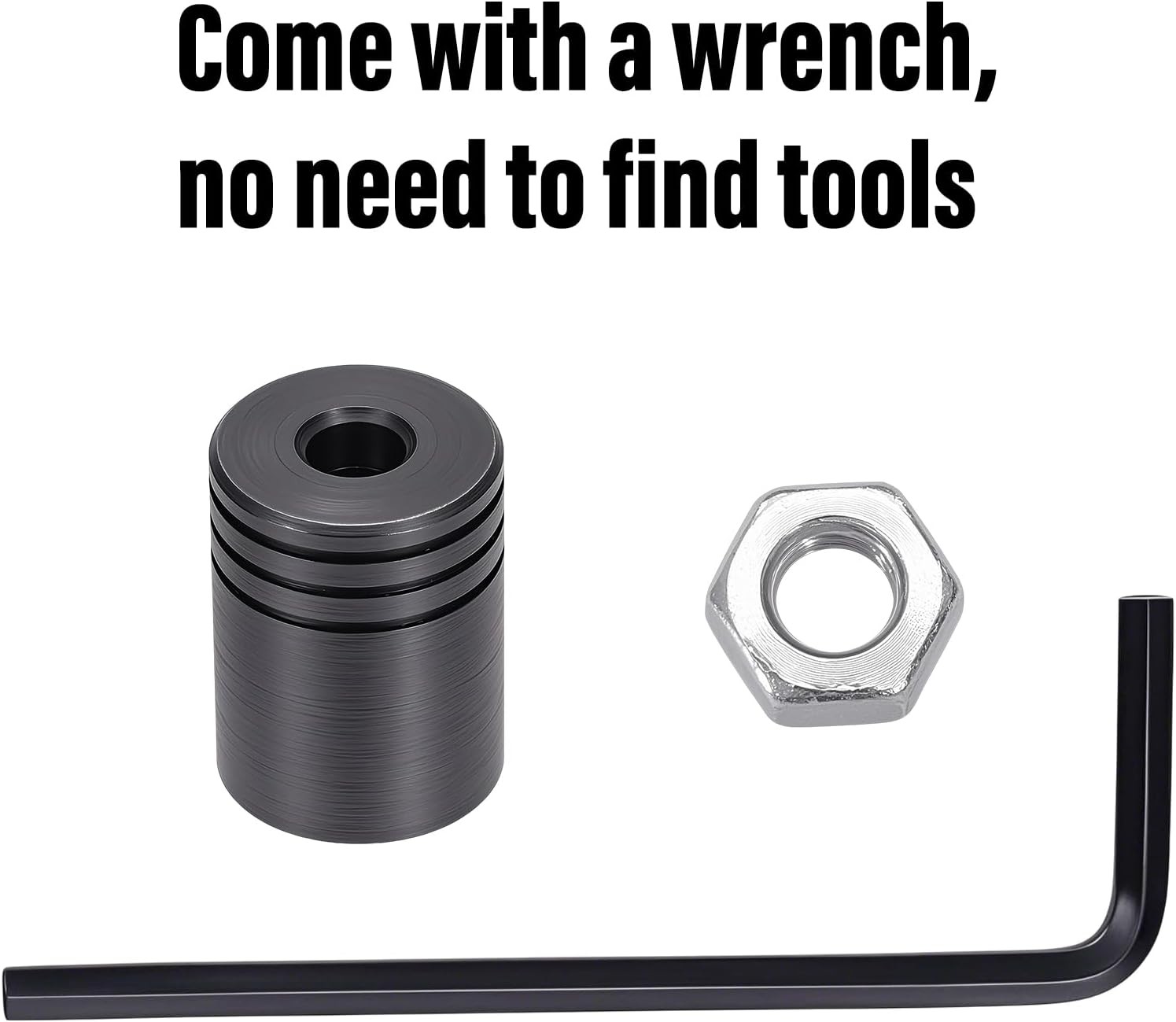 Quick Detach Swivels Mount Base Adapter Kit, Black Metal Stud Wrench, 7 Pcs