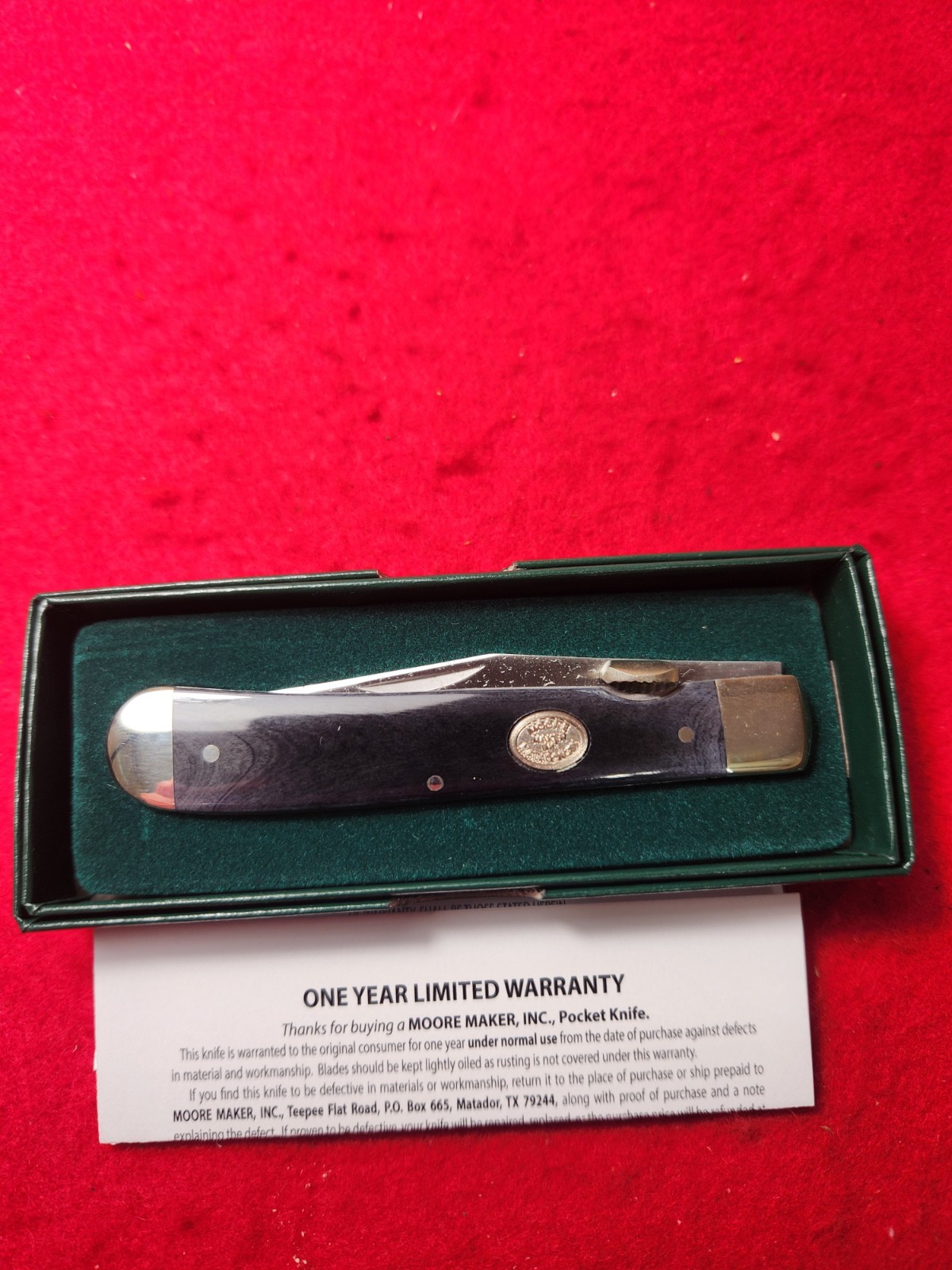 Moore Maker (Germany) 5102 LLG  Liner Lock Knife Smooth Gray Bone Handles 2024