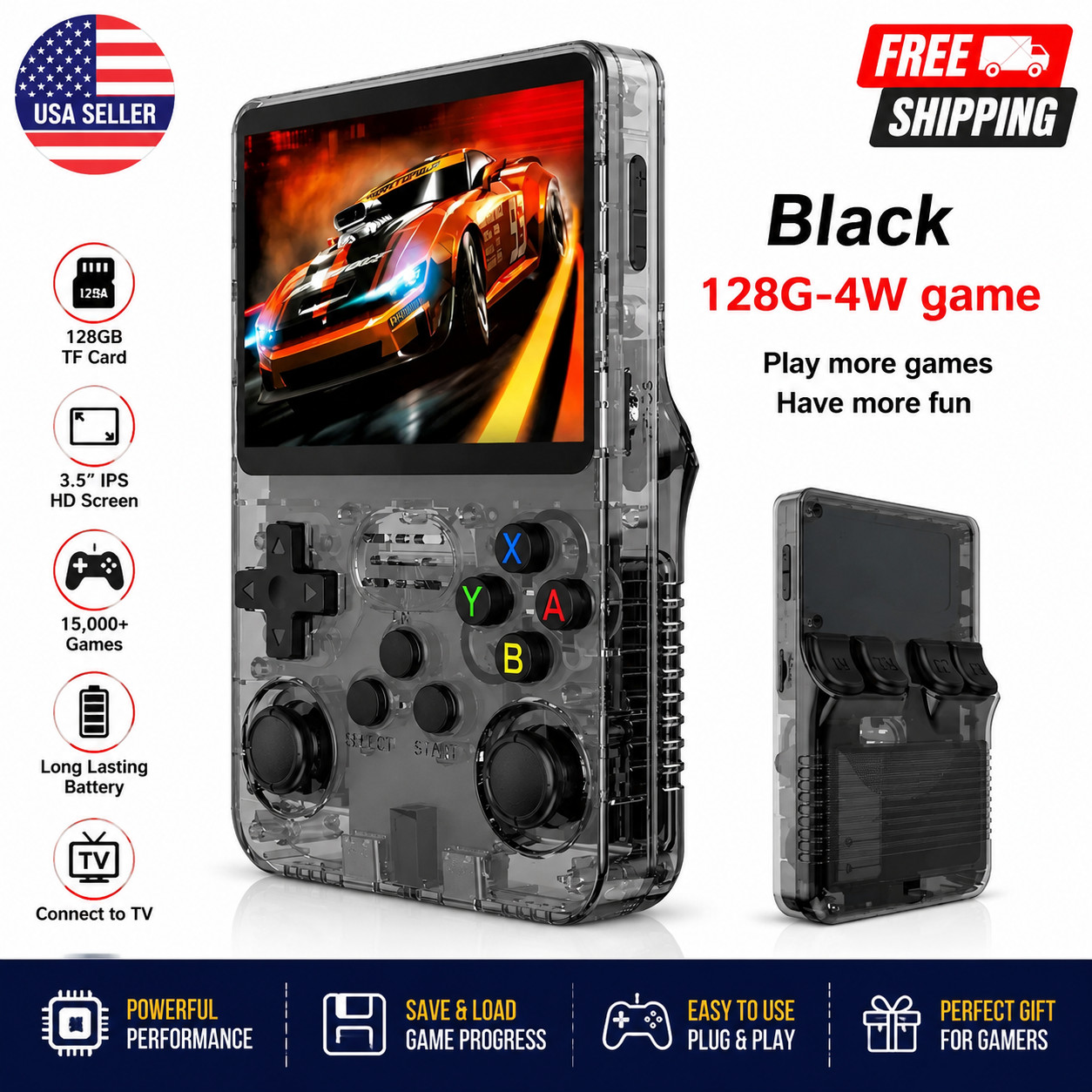 R36S Retro Handheld Game Console Video Games 128GB Consoles 20000+Games