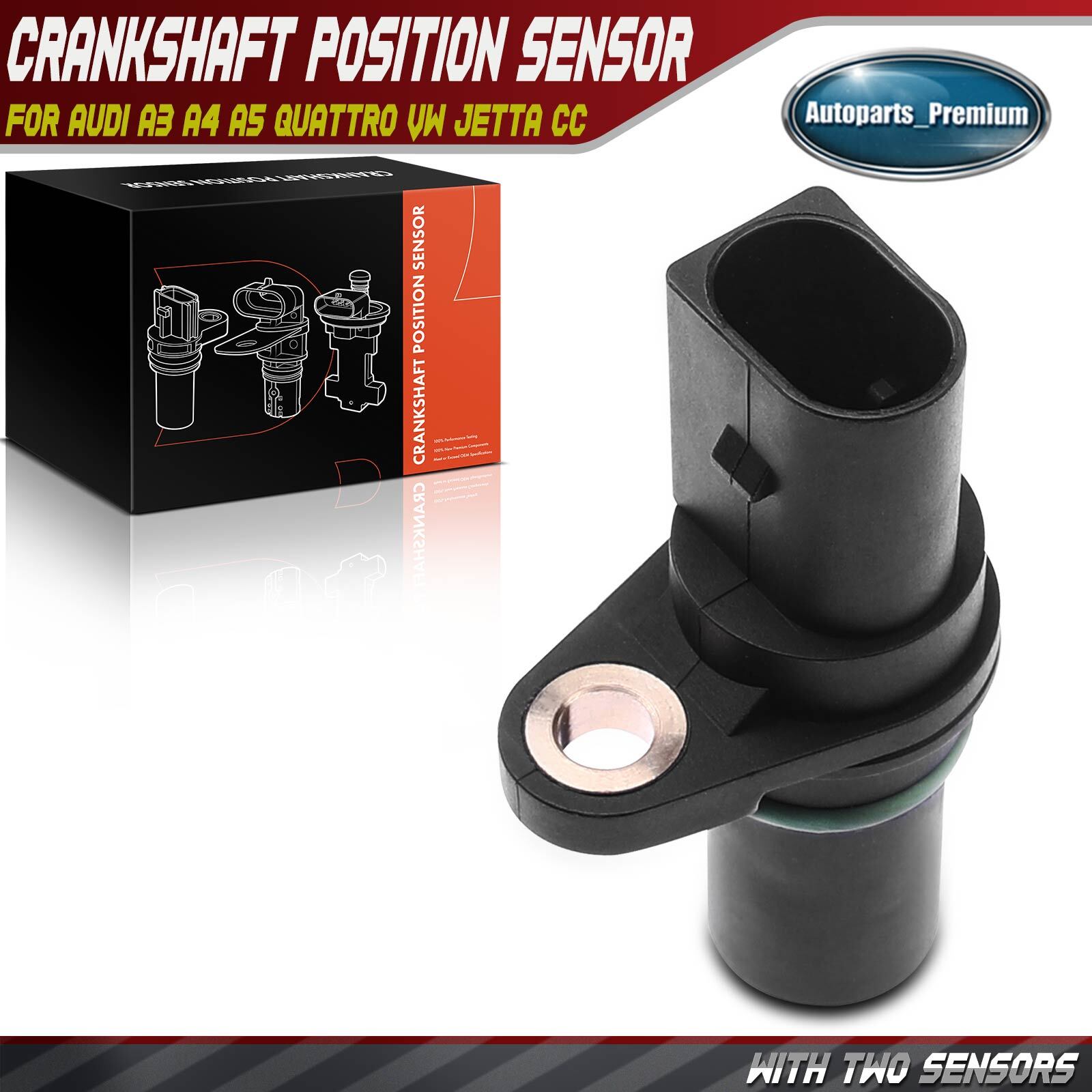 Engine Crankshaft Position Sensor for Audi A3 A4 A5 Quattro VW Jetta CC Tiguan