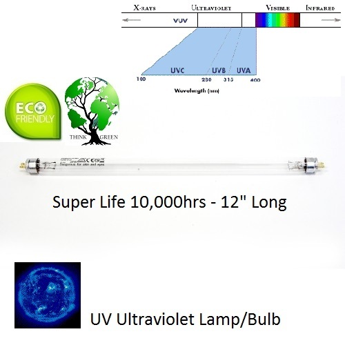 5X - 8 watt UV Bulb G8T5 UV Lamps |for Fish Mate Filters|