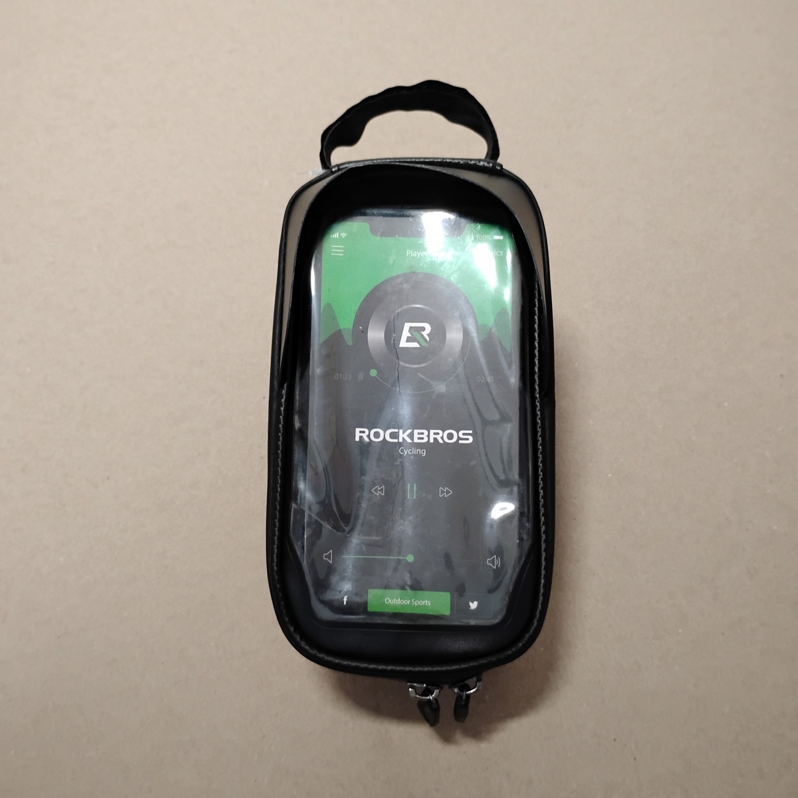 ROCKBROS Cycling Phone Case Front Frame Bag Black Touch Screen