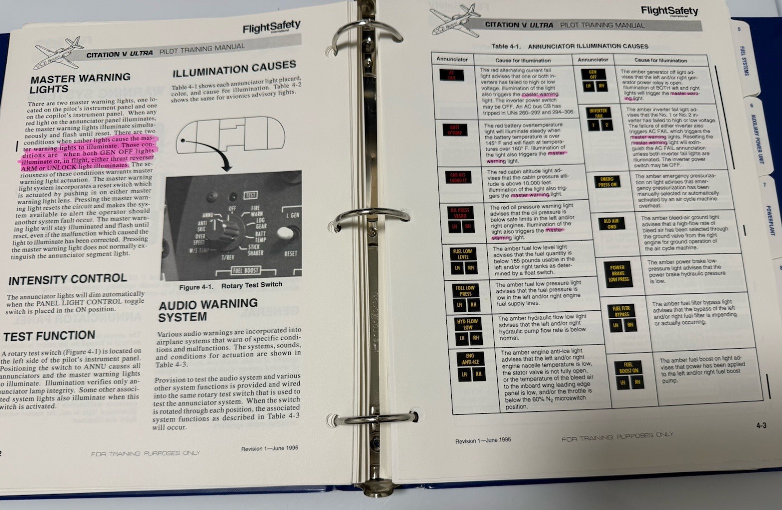 Flight Safety / Citation V - Pilot Training Manual Volume 2 Aircraft Systems