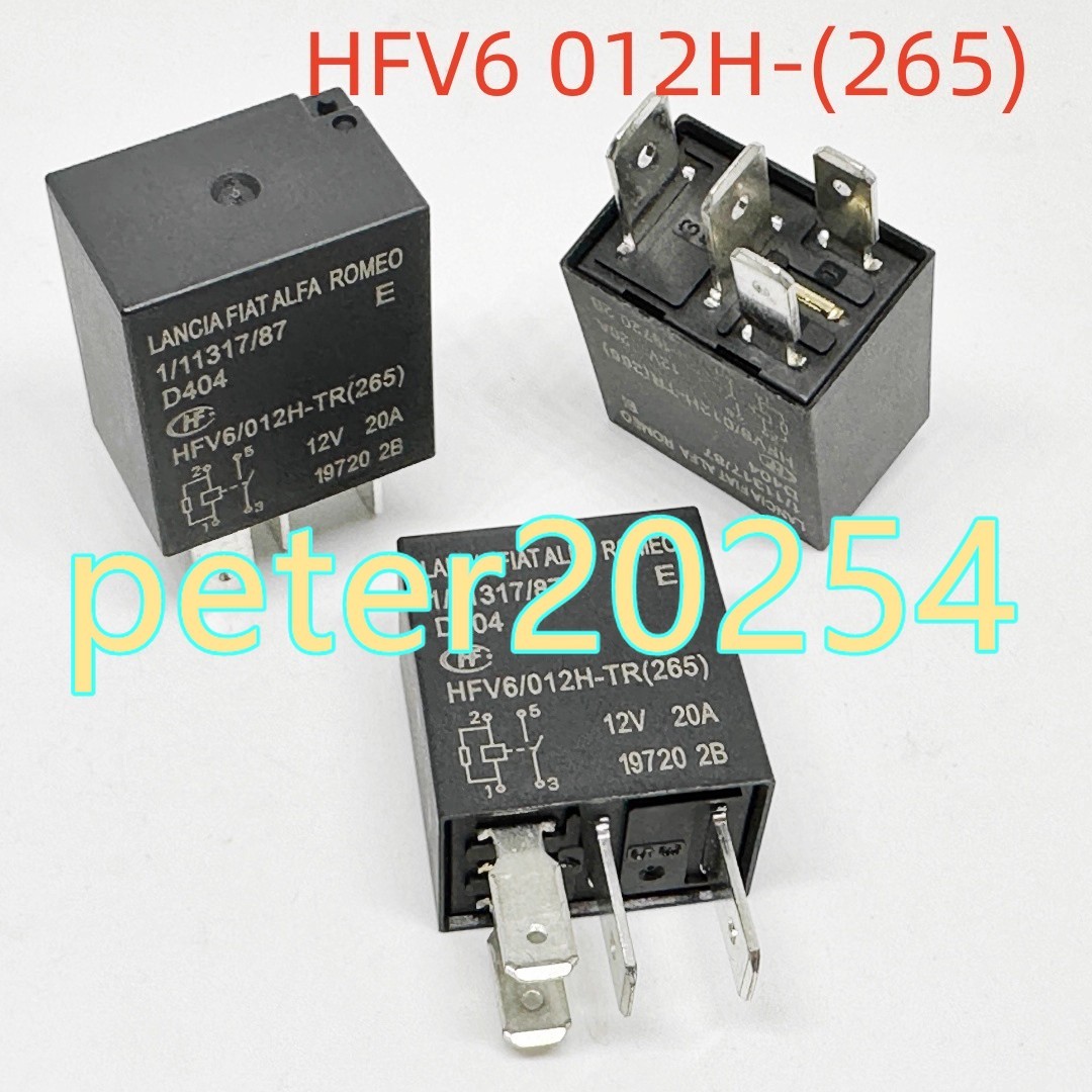 5PCS New HFV6 012H-TR(265)  Coil:12V-20A  4-pin Relay #TT