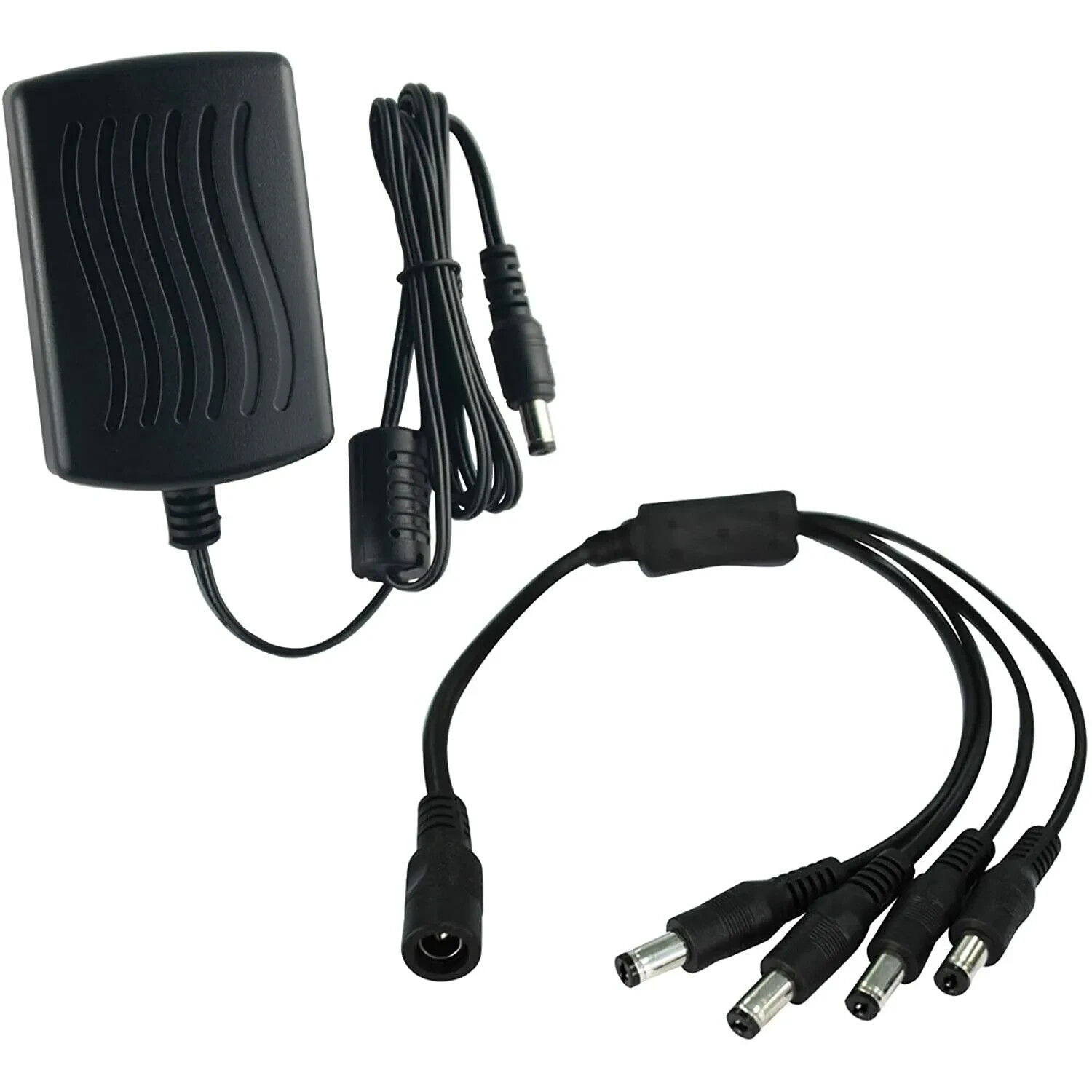 Security Power Adapter Supply AC to DC 12V2A and 1-to-4 Splitter Power Cor