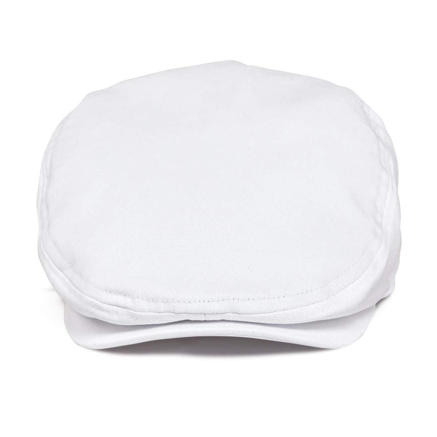 Men Ivy Cap Cotton Twill Newsboy Flat Hat 7 7/8 White