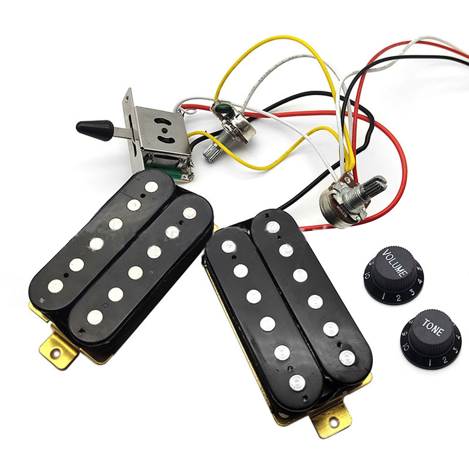 Pickup Humbucker Wiring Harness Volume Tone 3-Way Switch for ST Electric Guitar