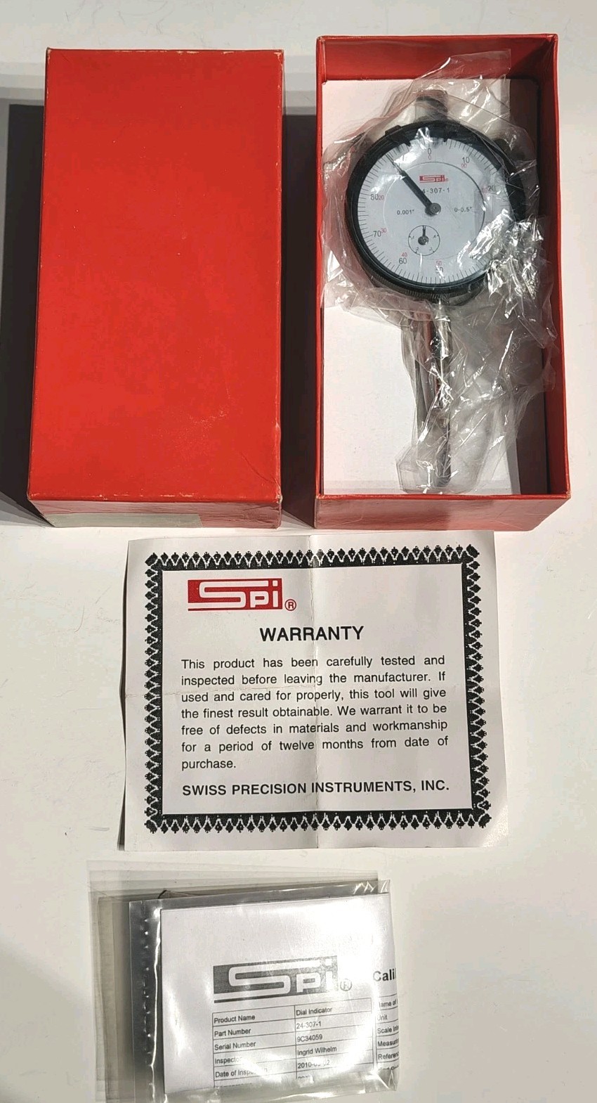 SPI Dial Indicator 24-307-1 (NEW SEALED IN BAG)