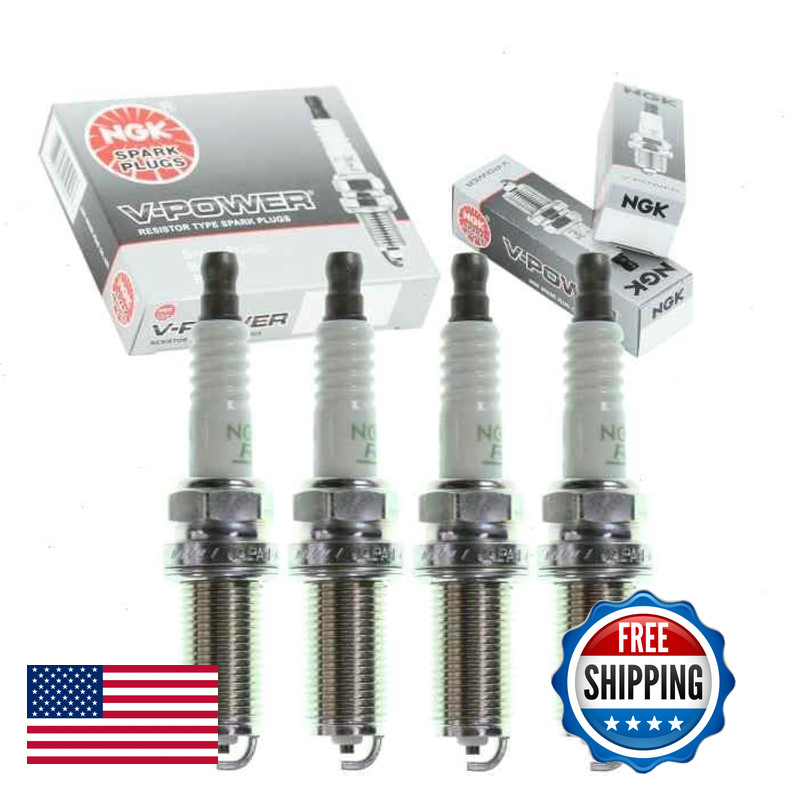 Sixity Auto 4 Pc Ngk V-Power Spark Plugs Compatible Nissan Altima 2.5L L4