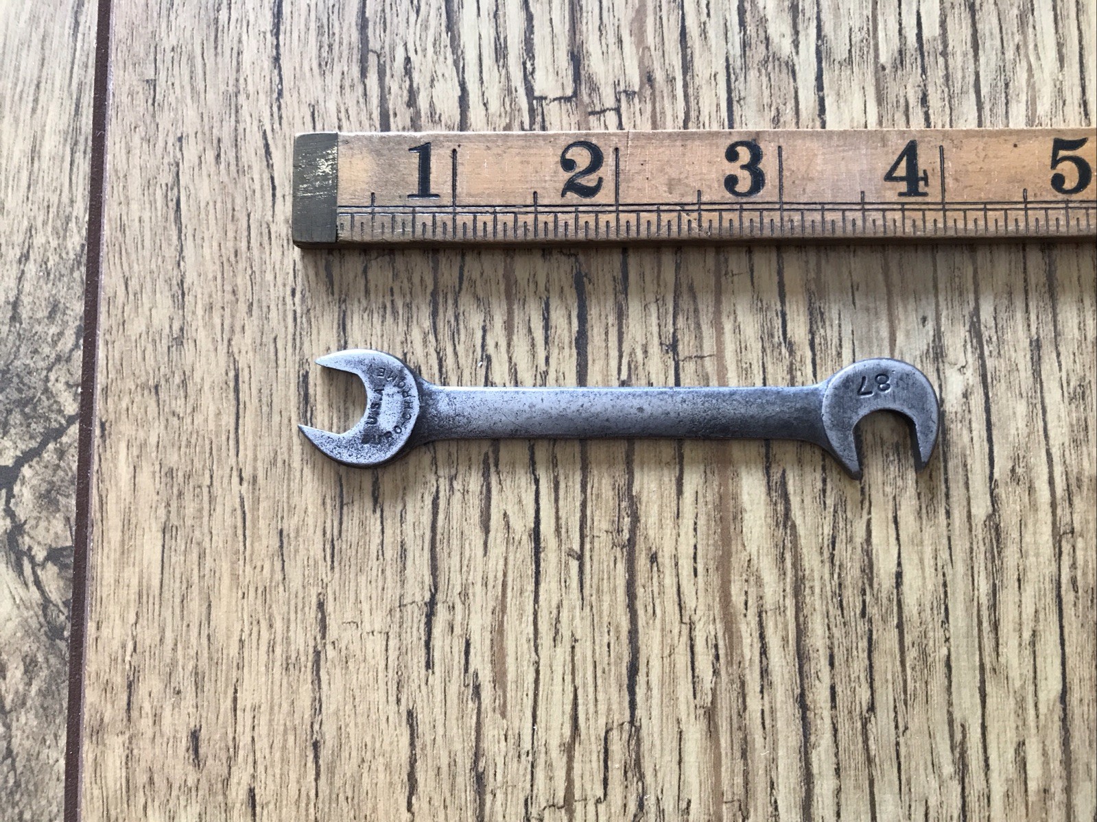 Vintage USA 🇺🇸 Duro Chrome 3/8” AF Open Ended Spanner No 87