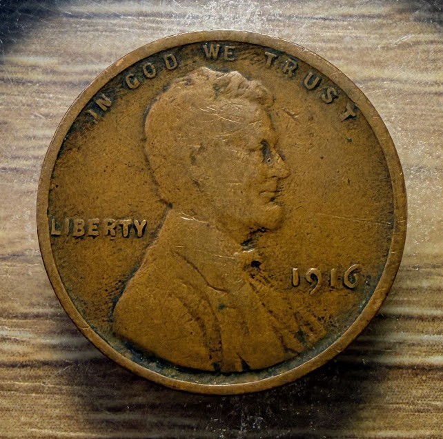 1916-P Lincoln Wheat Cent - Actual Coin Shown - Free Shipping & Tracking INV#24