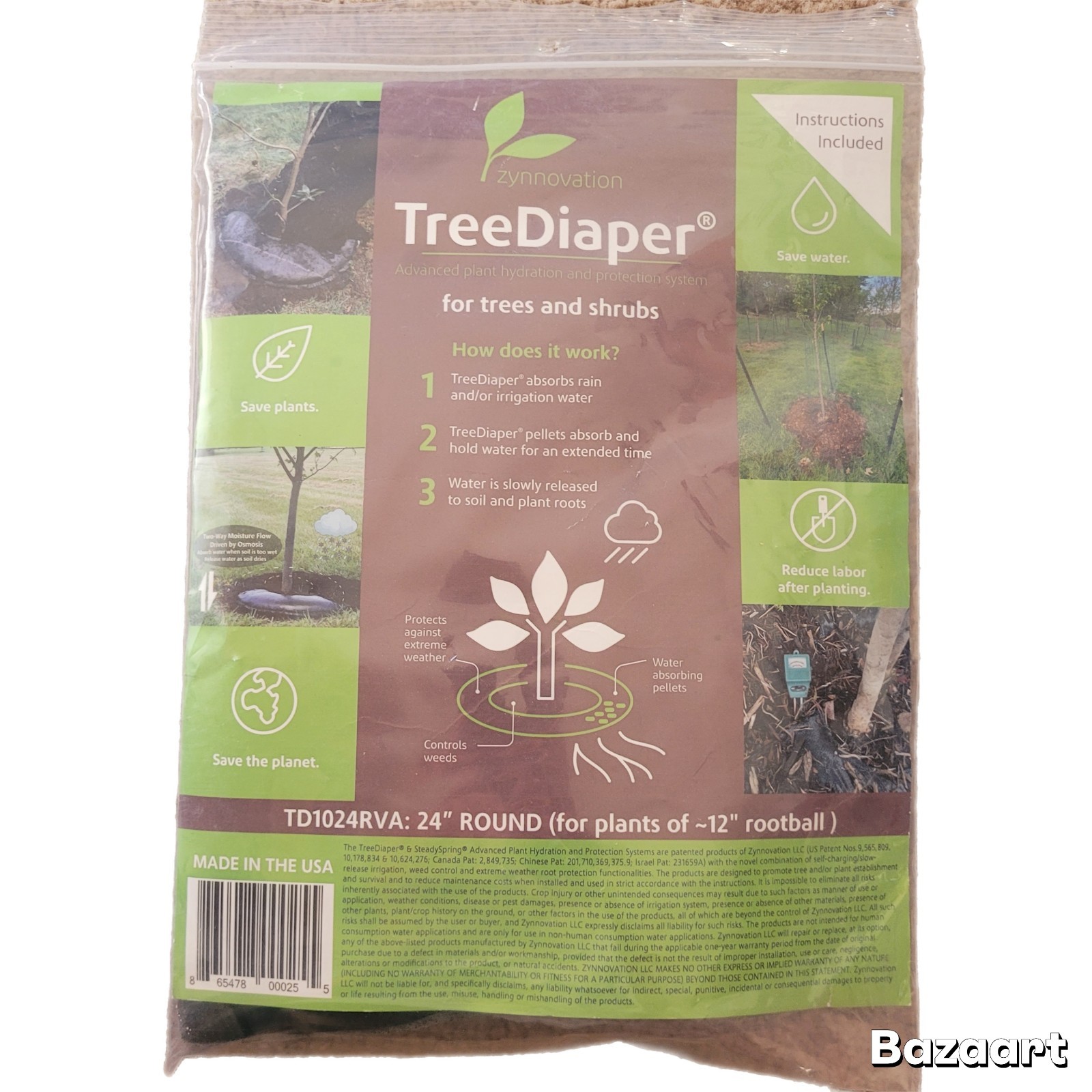 TreeDiaper Steady Spring 24” Round Smart Watering Mats for Tree Irrigation New