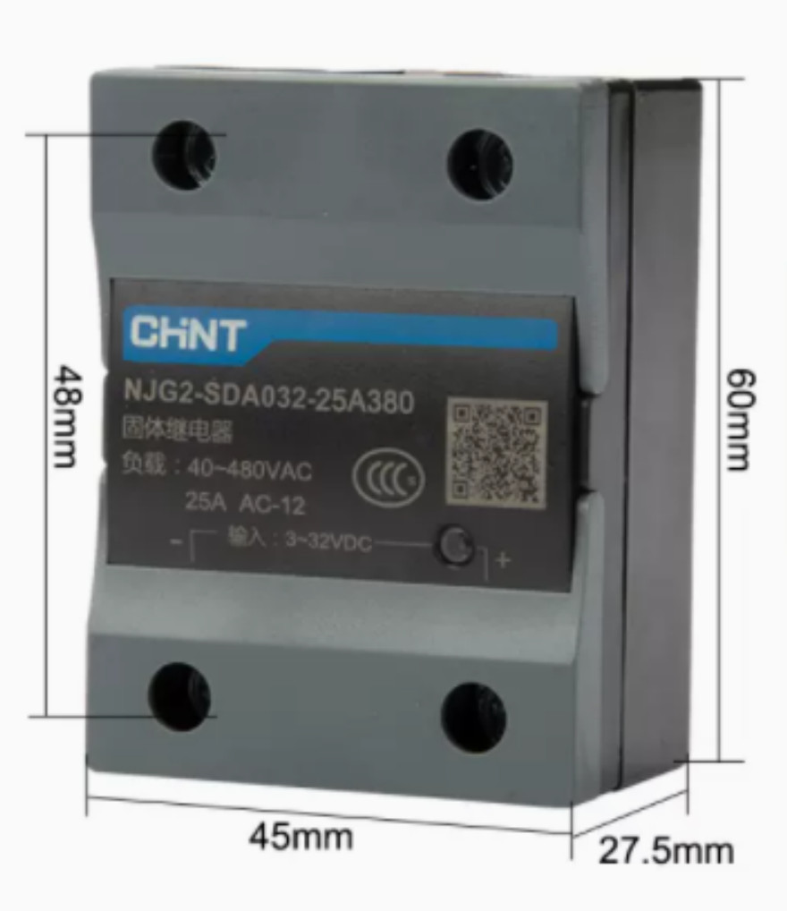 1PC New Chint NJG2-SDA032-25A380  DA25A 380V Solid State Relay Brand
