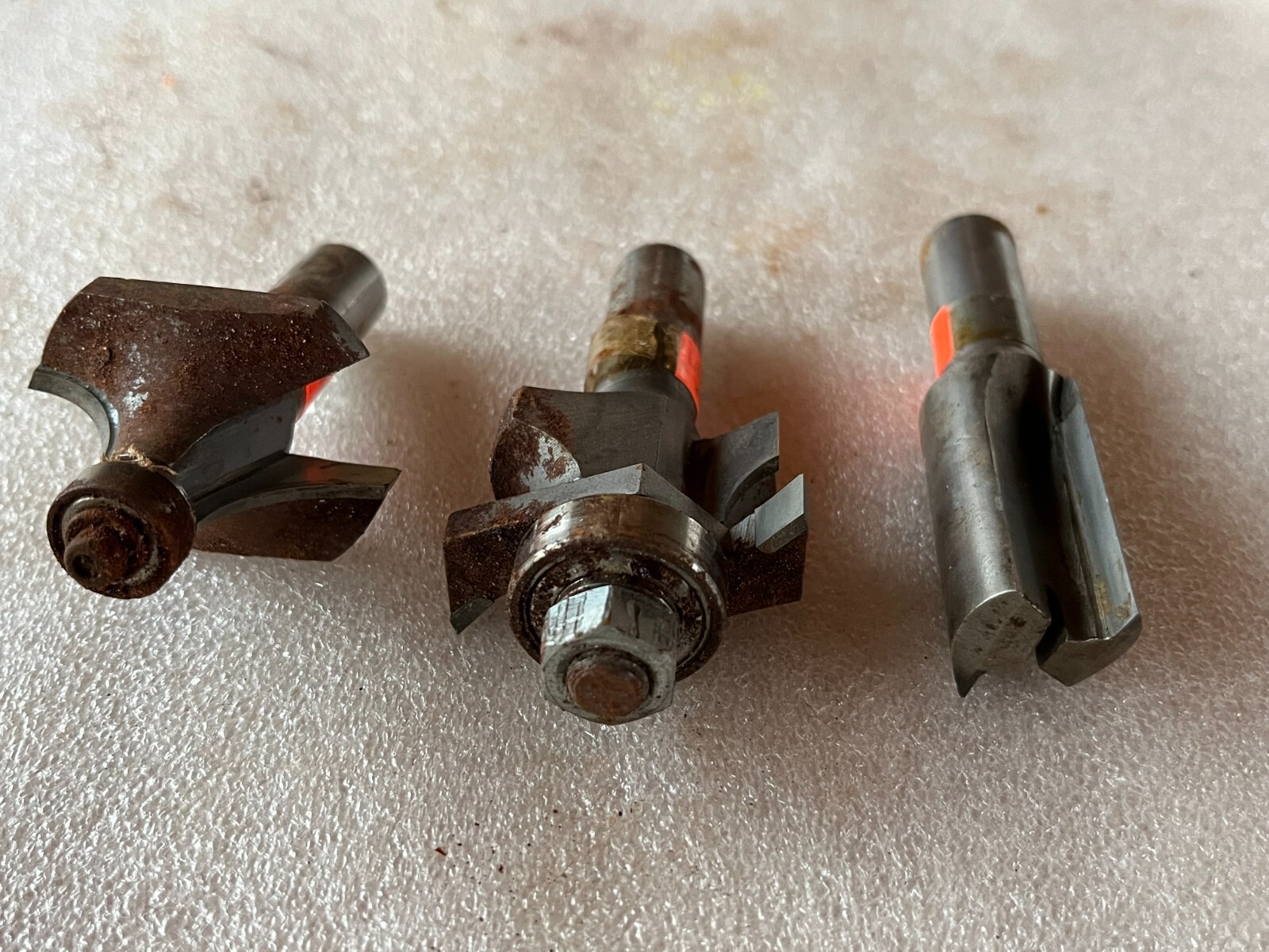 3 Piece 1/2" Shank Router Bits, 3 Carbide-Tipped Close-out Sale
