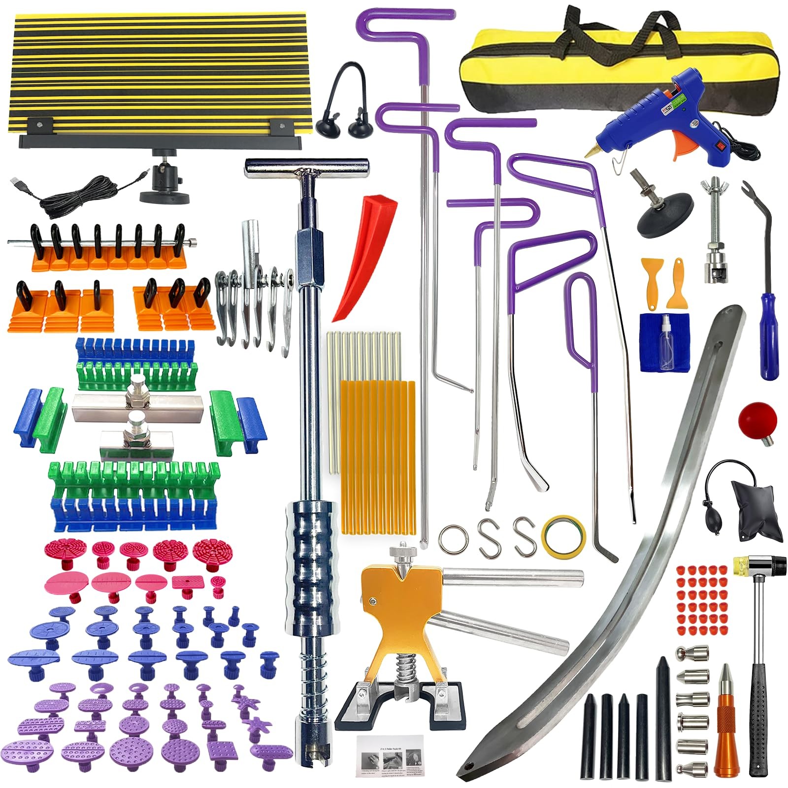 NIUVOCY 159pcs/Set Auto Body Dent Repair Tools Kit,Big Size Slide Puller&Dent...