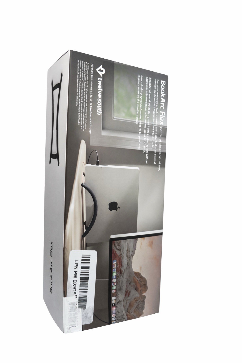 Twelve South BookArc Flex Vertical Desktop Stand for Mac Studio Mac Mini Black