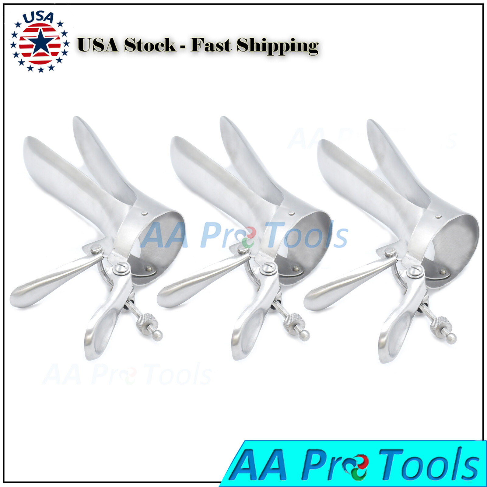 3 Pcs Cusco Vaginal Speculum (Size Small) Ob/Gynecology Surgical Instruments
