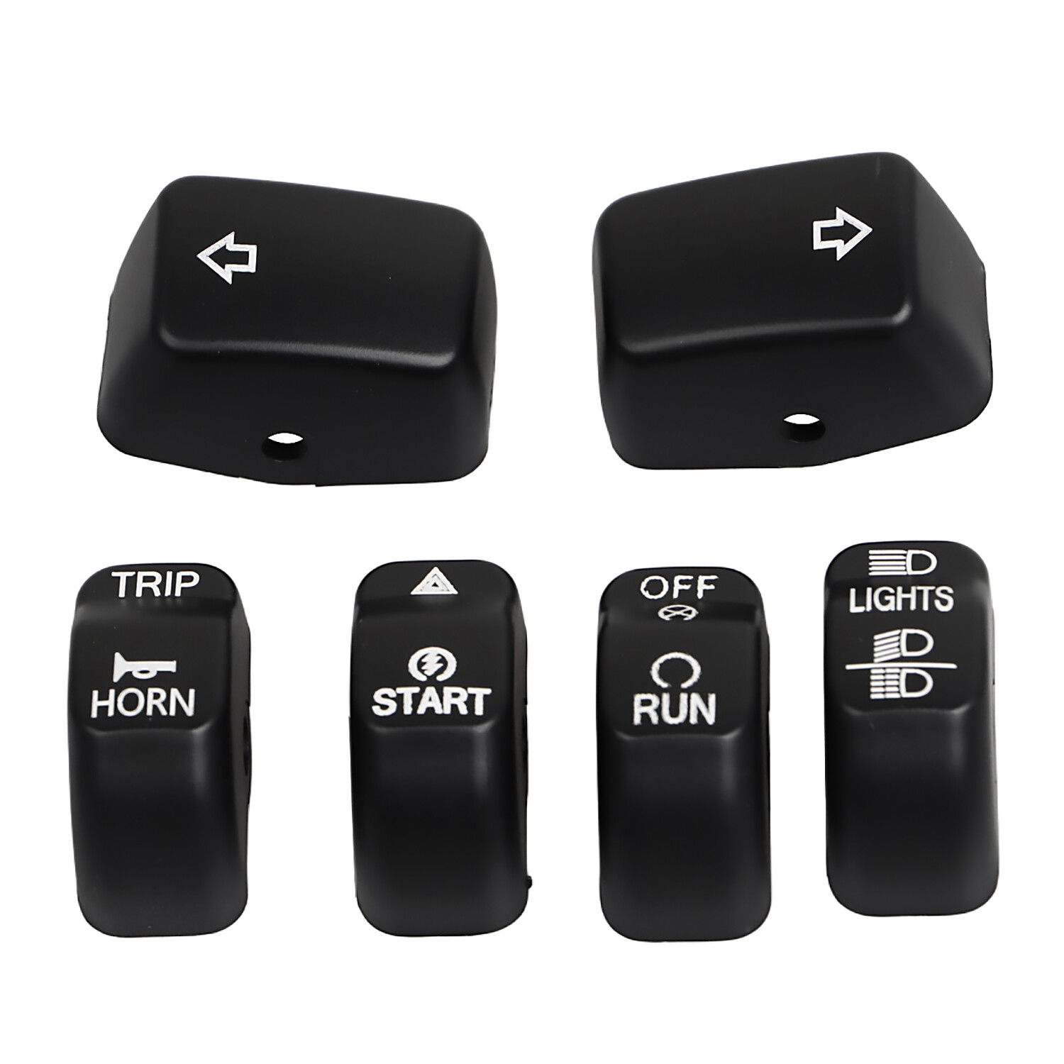 6pcs Hand Control Switch Housing Button Cap For Harley Dyna Softail Slim FLS US