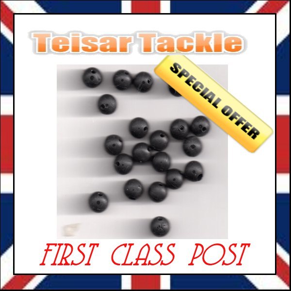 50  rubber beads 6mm rig beads terminal tackle