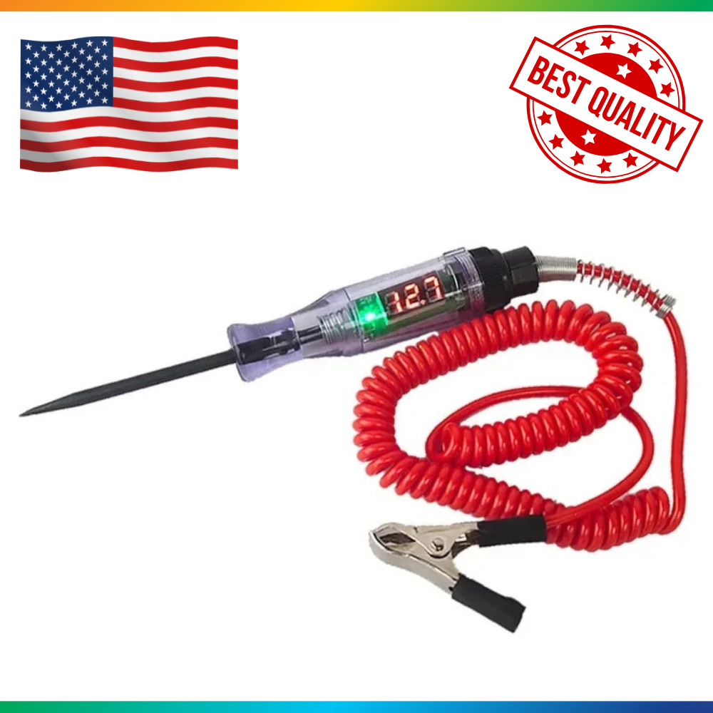 Probador De Corriente Electrica Automotriz Fusibles 6-12V Con Luz Indicadora New
