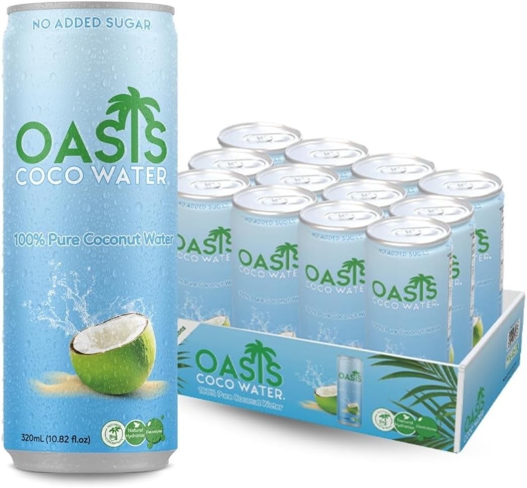 Oasis Coconut Water, e Coconut Water with Electrolytes, Natural