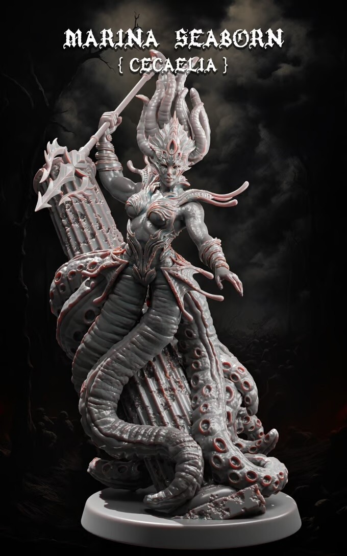 Dungeons & Dragons Playable Character - Female Human Medusa - Marina - Fighter