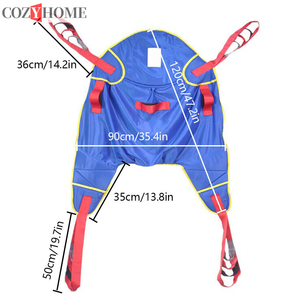 Comfortable Patient Lift Sling Full Body Protective Hoyer Drive Transfer Belt US