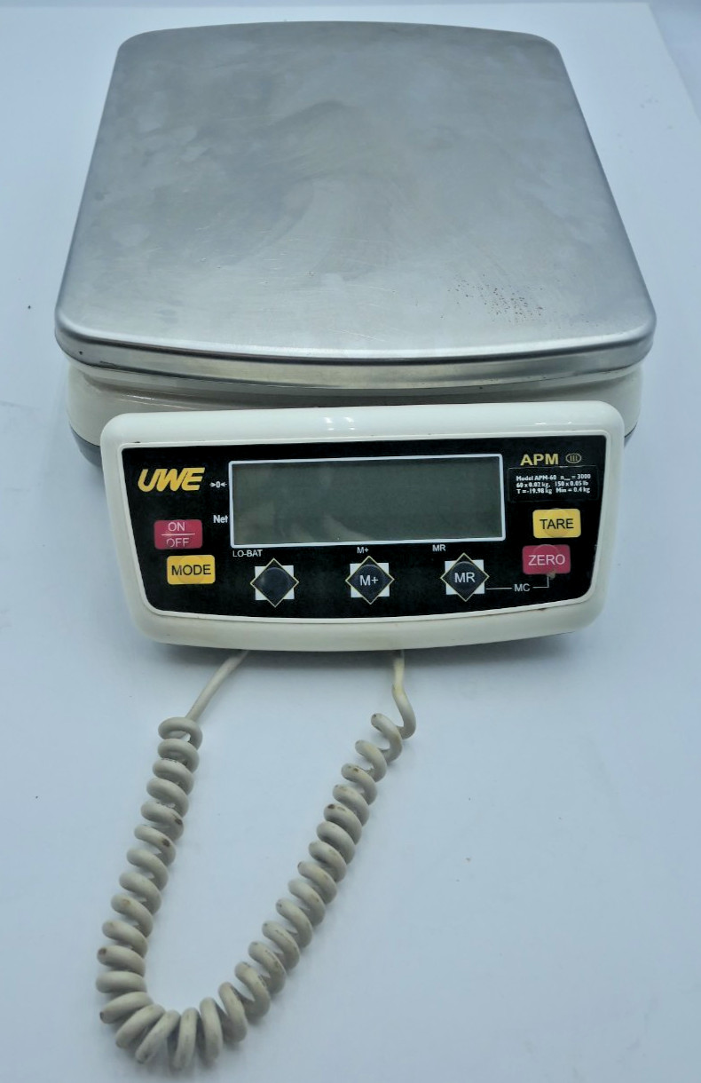 USED UWE Intelligent APM-60 Portable Bench Shipping Scale- TESTED WORKING