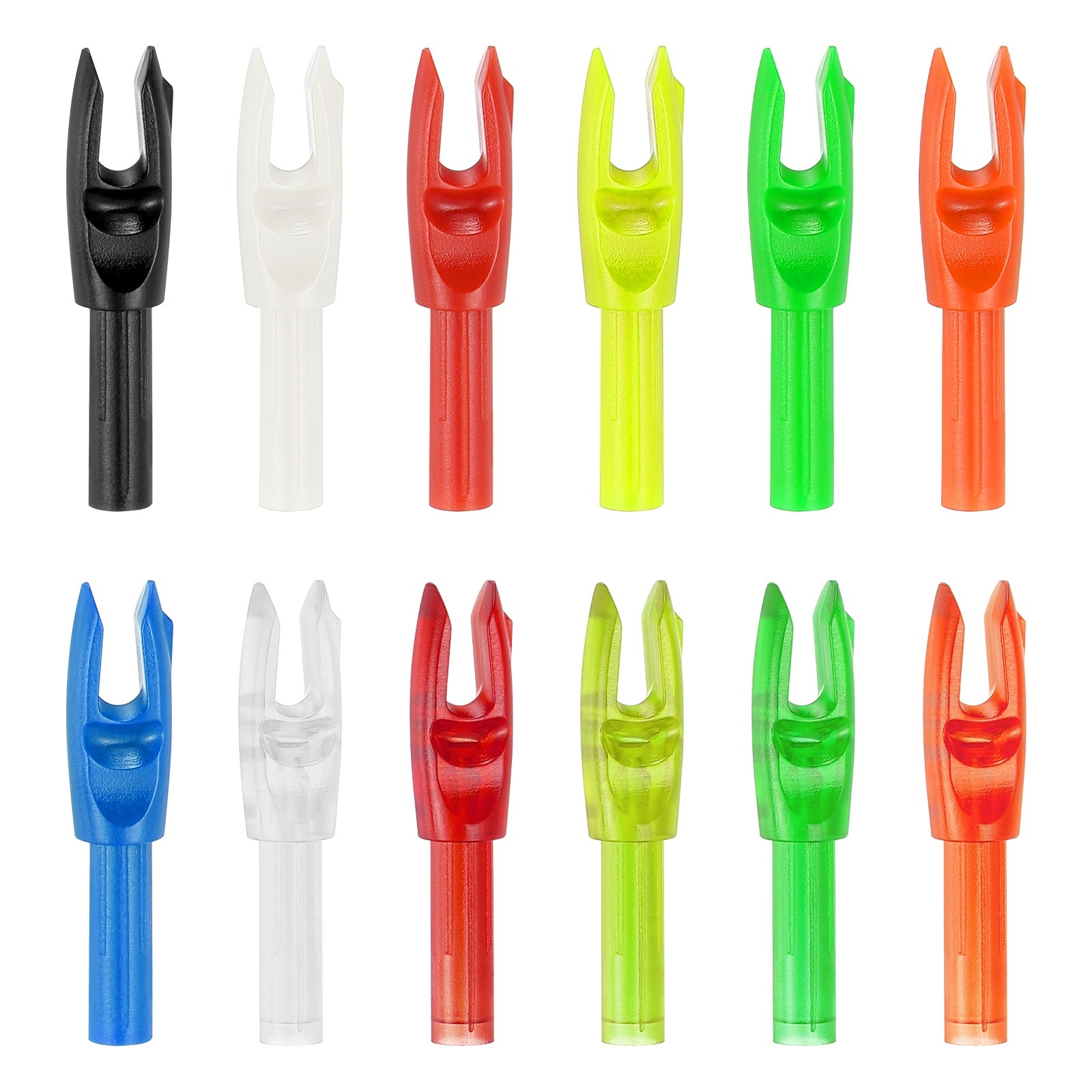 12 Pack Archery Arrows Nocks 4.2mm Plastic Insert Arrow Nock Multicolor