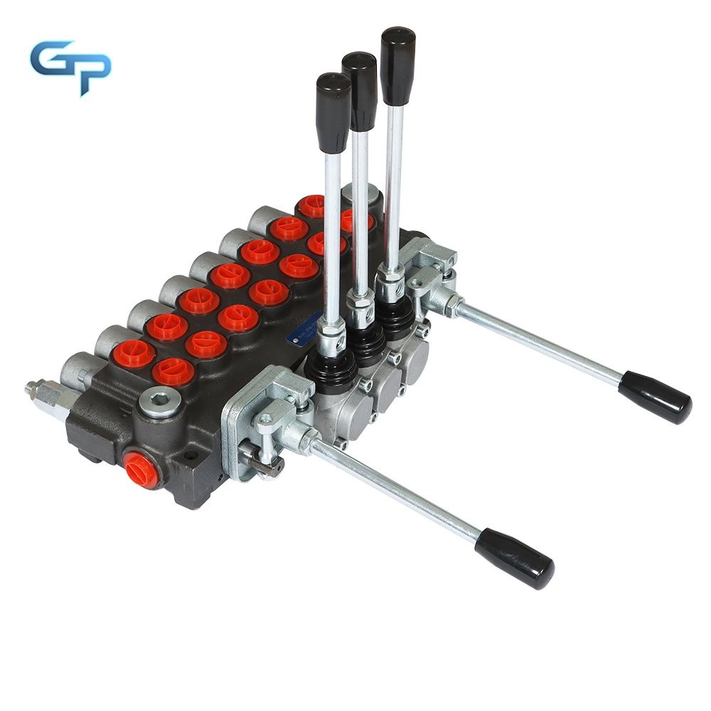 Hydraulic Directional Control Valve 7 Spool 11GPM,40L,BSPP Interface 2 Joystick