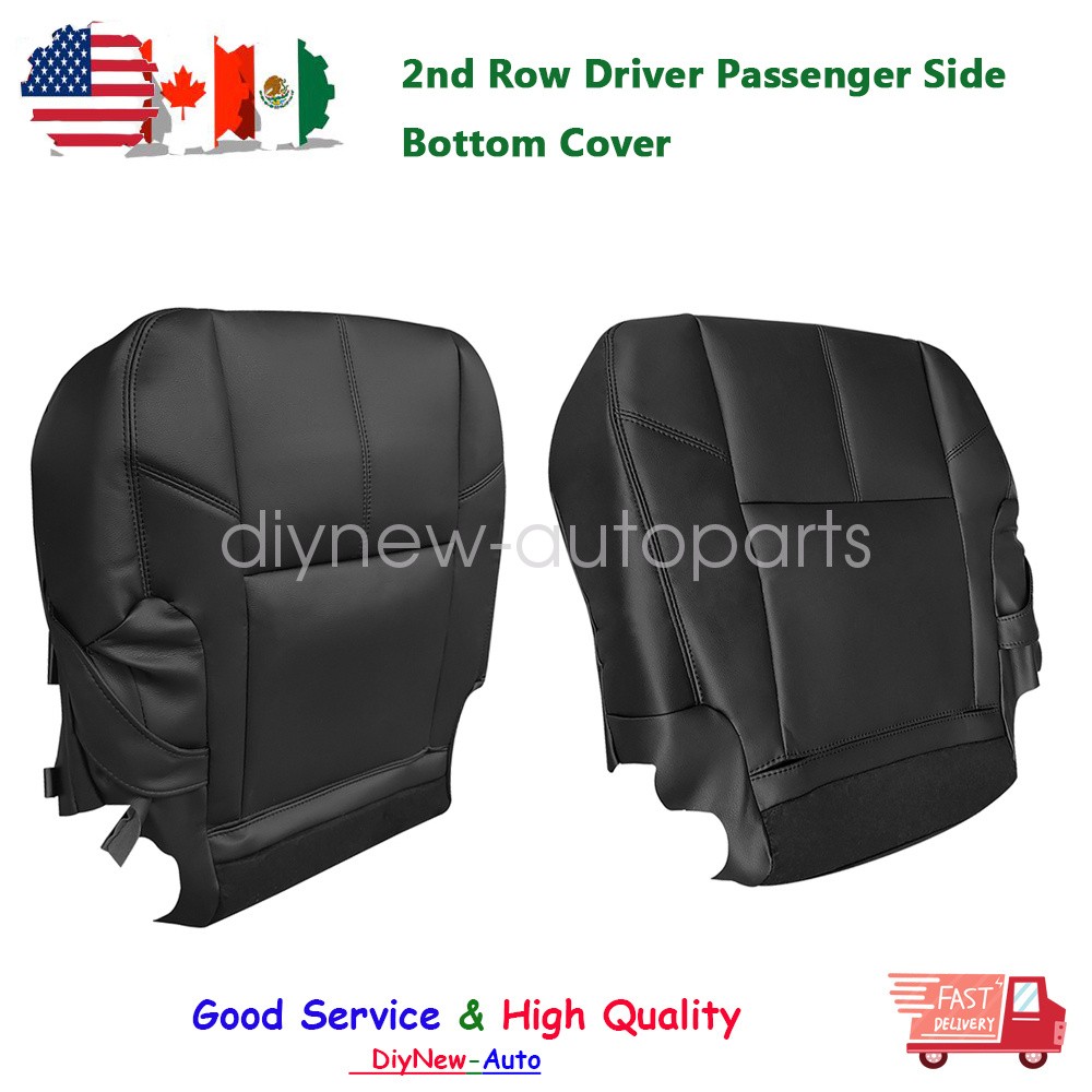 2nd Row Driver Passenger Bottom Leather Seat Cover Black For 07-14 Suburban 1500