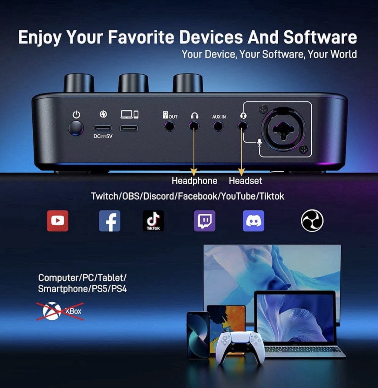 Maono Pc Gaming Microphone & Gaming Audio mixer Bundle🔥🔥🔥