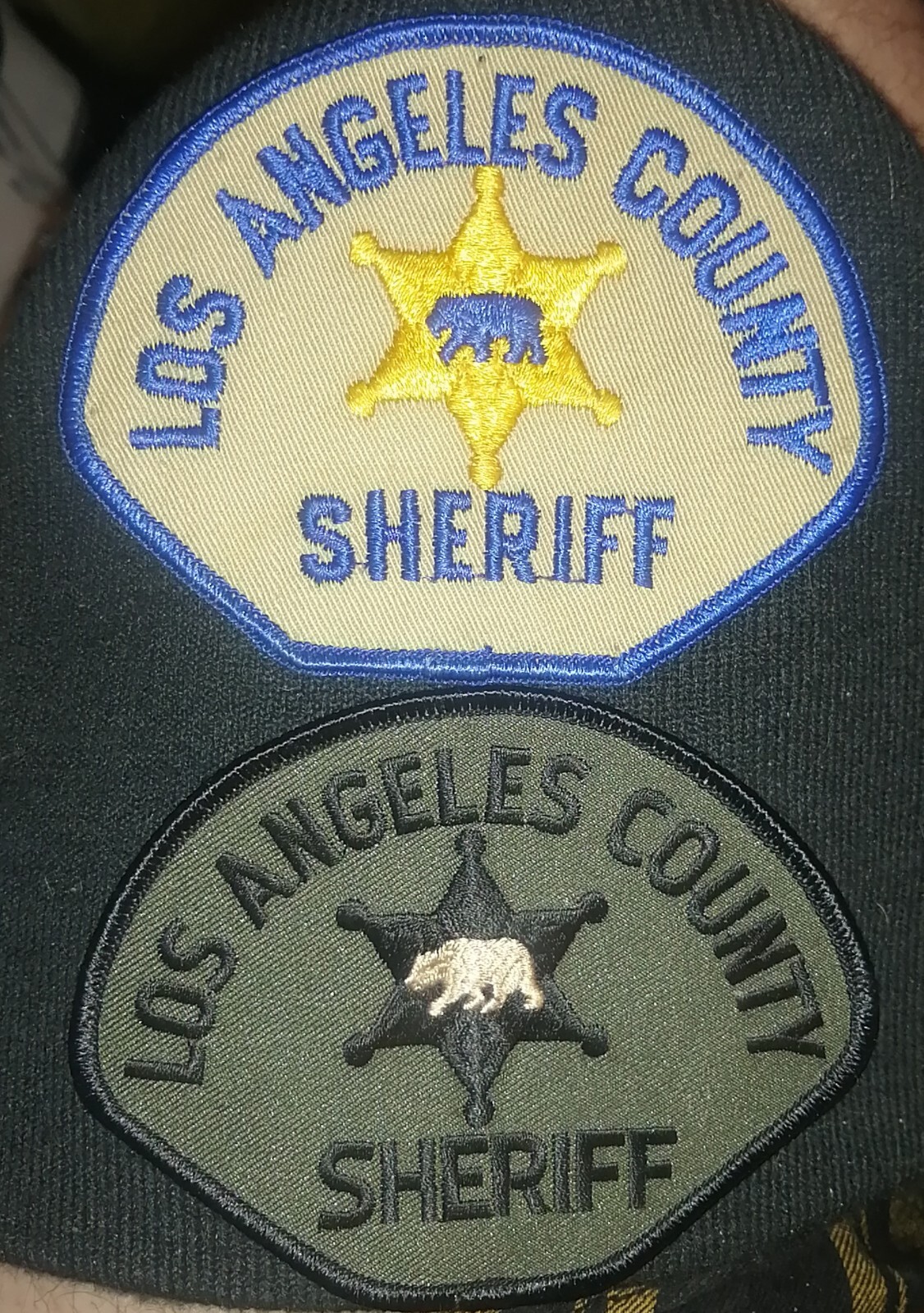 LOS ANGELES COUNTY SHERIFF'S PATCH SET, TRAFFIC AND "RARE" SWAT