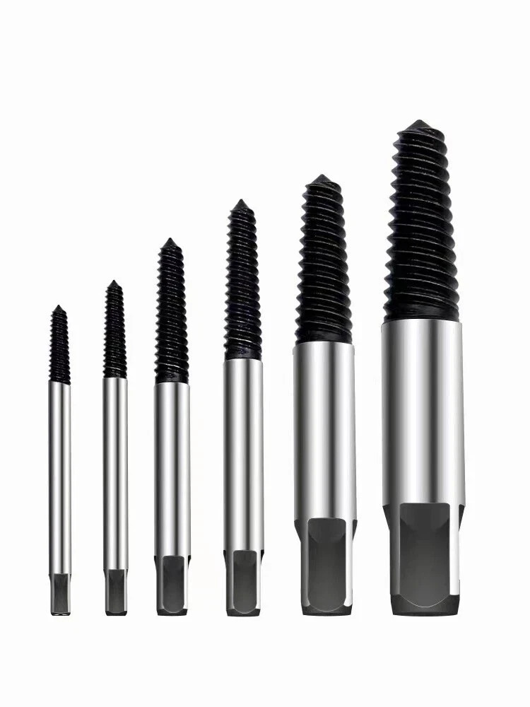 6Pcs Screw Extractor Set Hex Head Multi-Spline Easy Out Bolt Extractor Sets