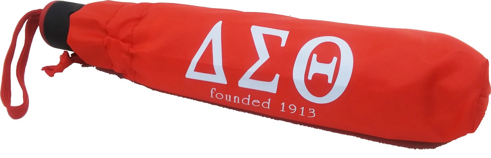 Delta Sigma Theta Vented Auto Open Compact Golf Umbrella [Red/White]