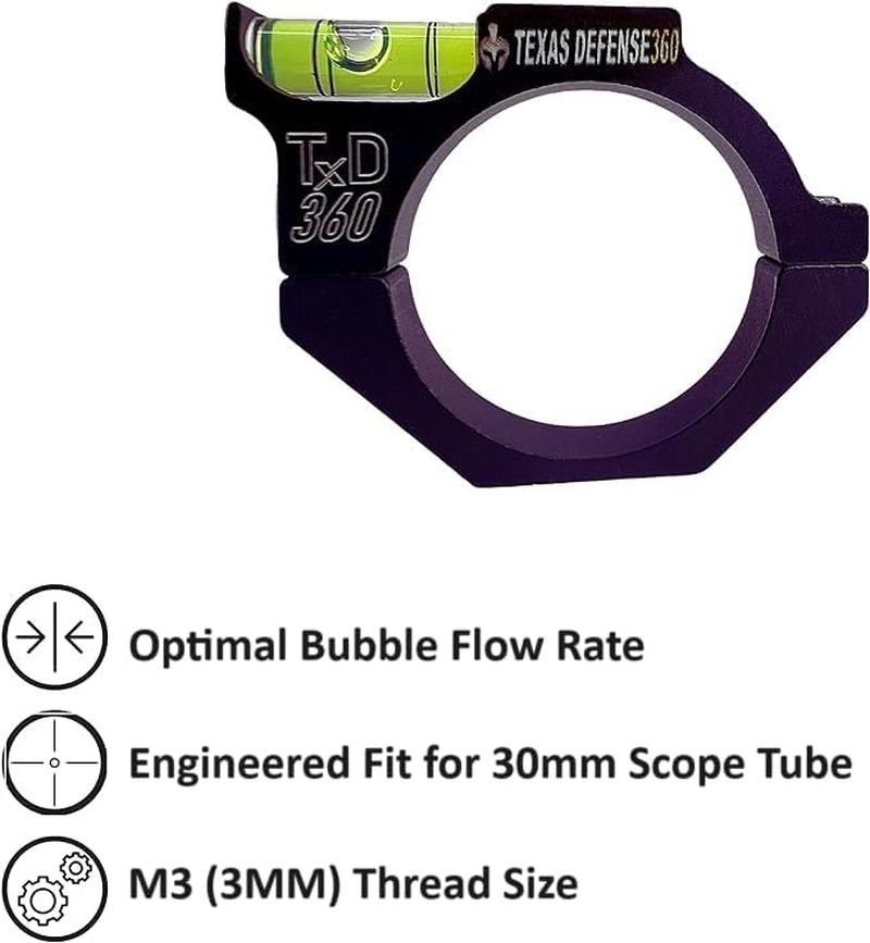 Anti-Cant Scope Level - 30mm Precision Rifle Scope Mounted Bubble Level for L...
