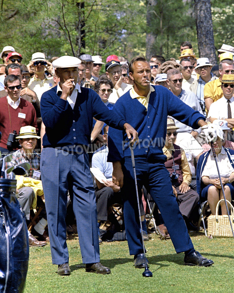 BEN HOGAN & ARNOLD PALMER Smoking Photo 1966 MASTERS Golf 8x10 11x14 16x20 (B16)