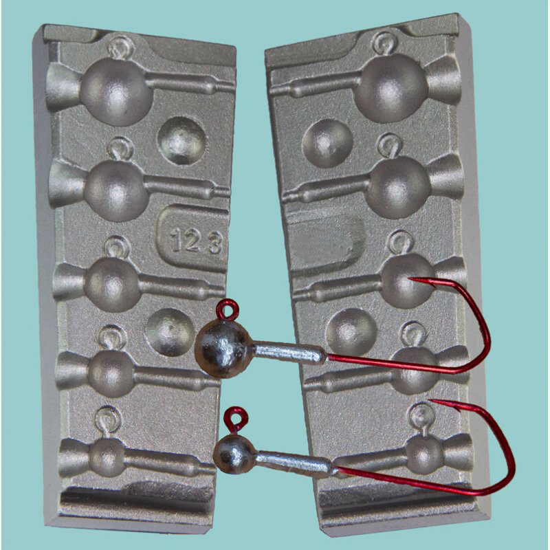 Cheap Jig Fishing ALUMINIUM JIG MOULD Round Jig_Fish Head_Banana Jig_ Cod Bomb