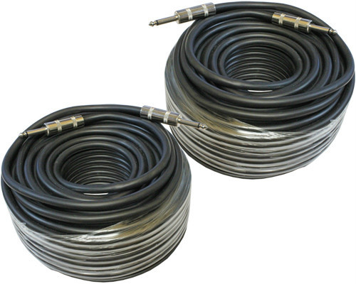 NEW 2 PACK LOT PAIR 100 ft FOOT 1/4 PRO PA DJ AMP TO SPEAKER CABLE 14 Ga GAUGE