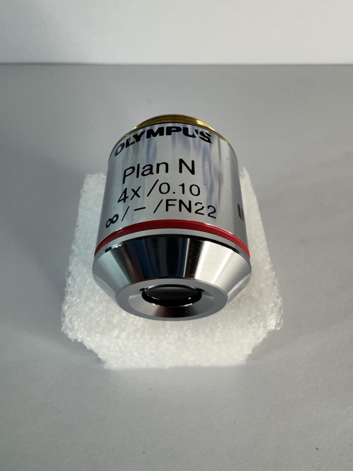 Olympus Plan N 4x/0.10 ∞/- RMS Microscope Objective Lens