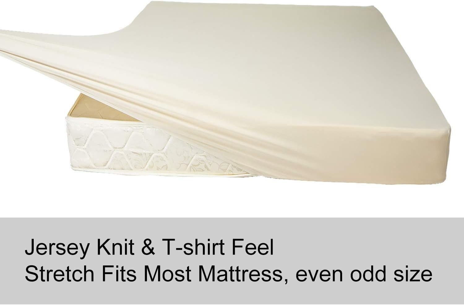 Soft Stretch Extra-Large Fitted Sheet (Sheet Only) — Knit Fabric